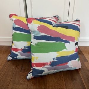 Kate Spade Rainbow Watercolor Brush Stroke Throw Pillows | Home Decor, Bedding